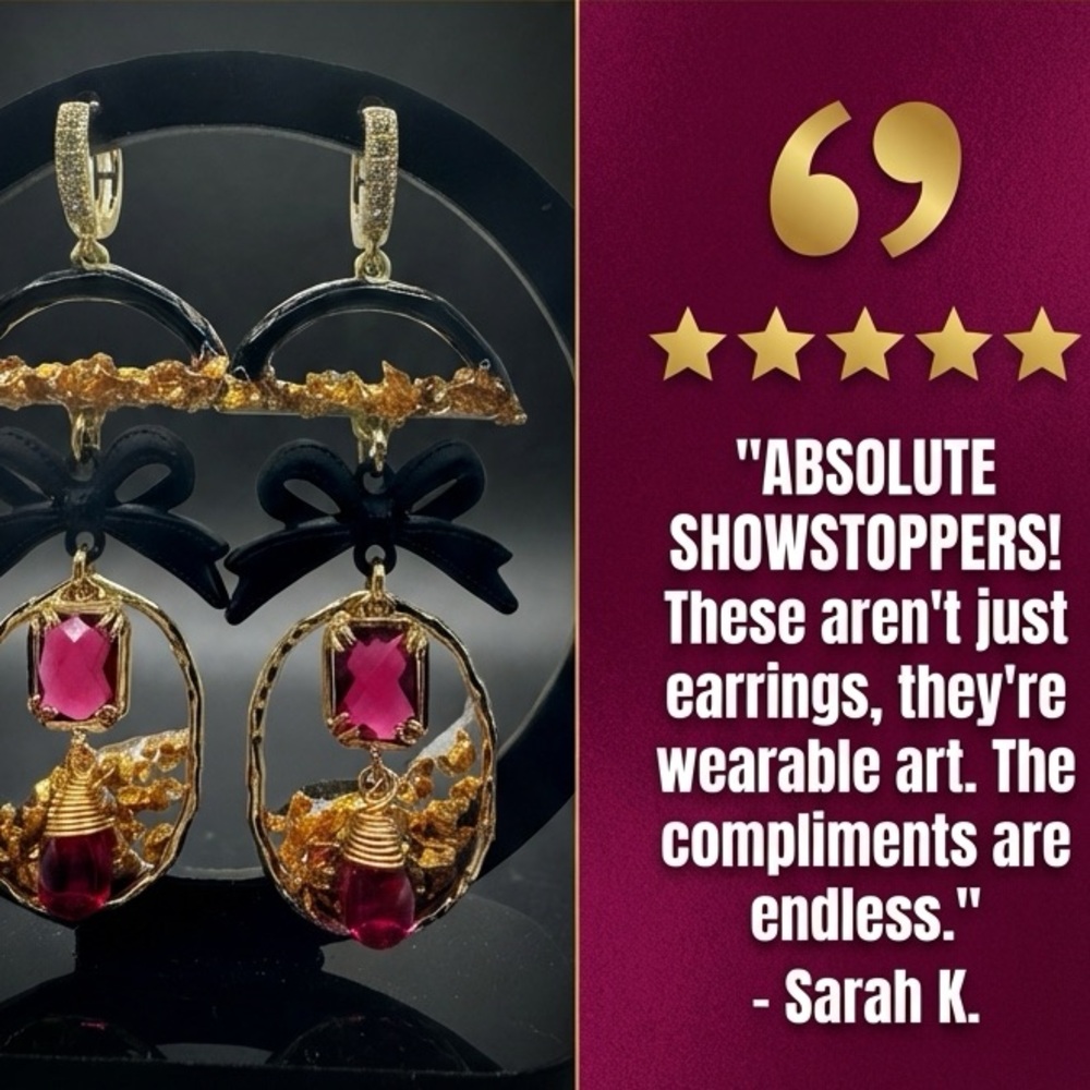 Custom Couture PRADA CANDY Pop Art Earrings